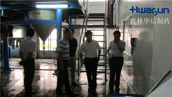 桂林市領(lǐng)導(dǎo)到桂林華信制藥有限公司調(diào)研